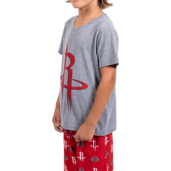 Houston Rockets Kids Pajama Set Gray & Red - Picture 4 of 4